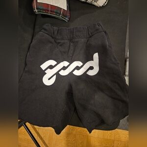 Men's Black Graphic Athletic Shorts